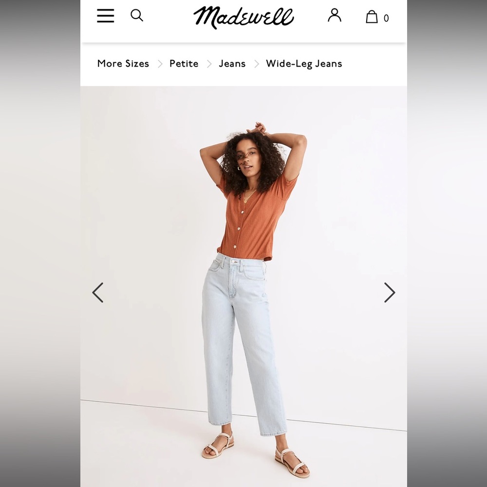 Light wash wide leg Madewell Jeans